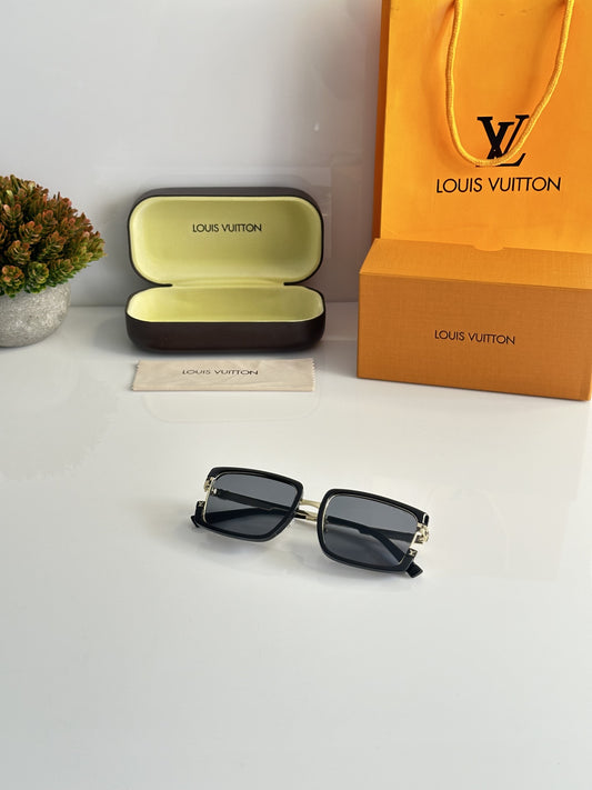 Exclusive Gold_Black Stylish Sunglass For Unisex_7295_Gold_Black